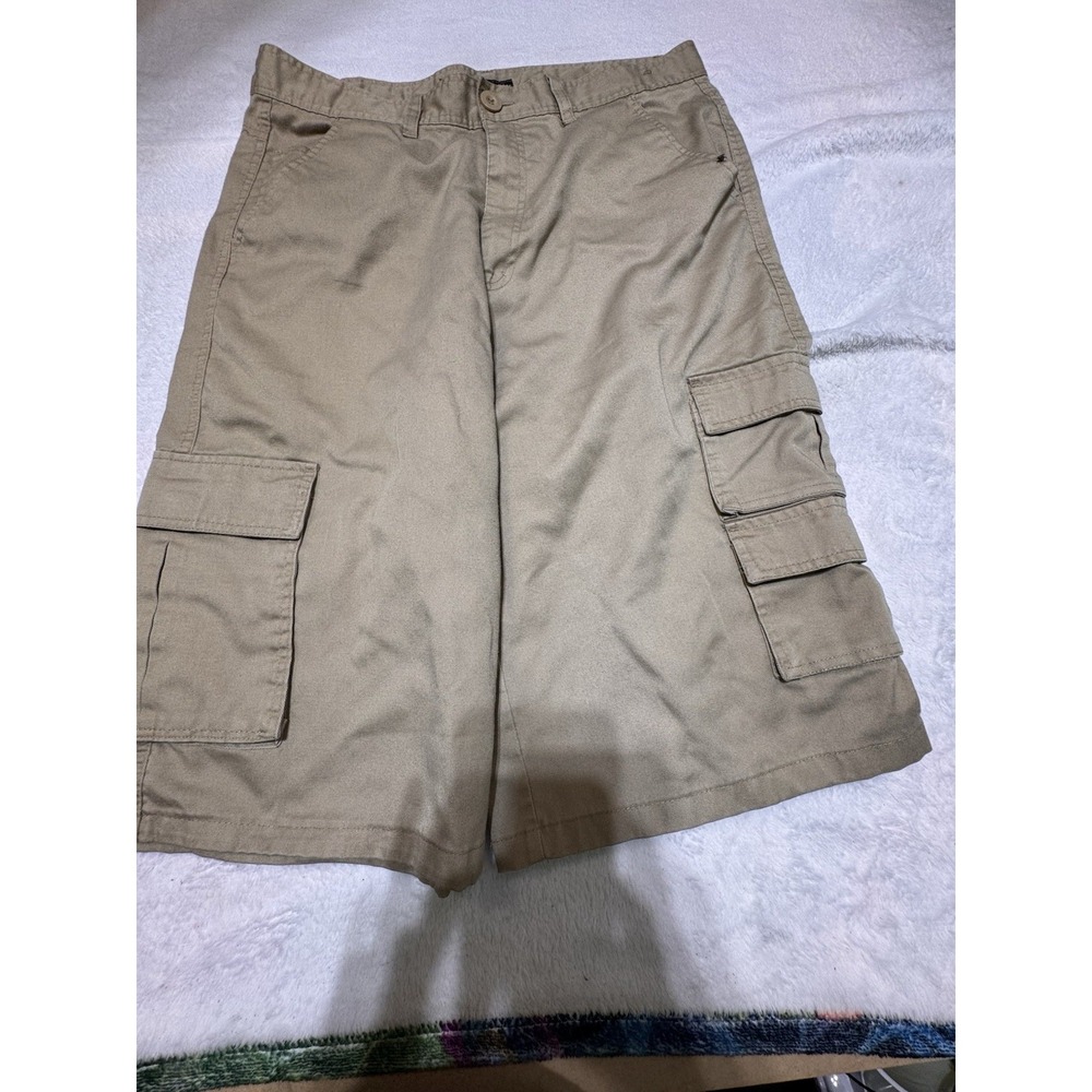 Men's Old Skool Cargo Shorts Size 36 Zipper Fly 6 Pockets Skater Brown Blend
